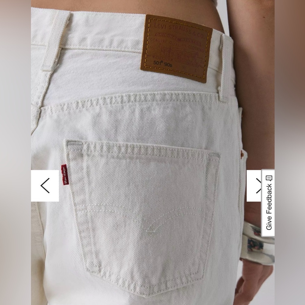 Levis 90s 501 white/ ecru Jeans - Picture 3 of 4